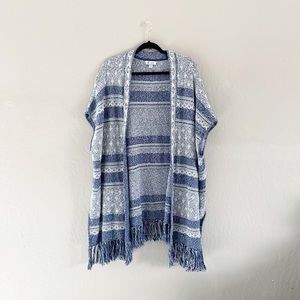 d&co.‎ Knit Fringe Trim Sweater Cardigan